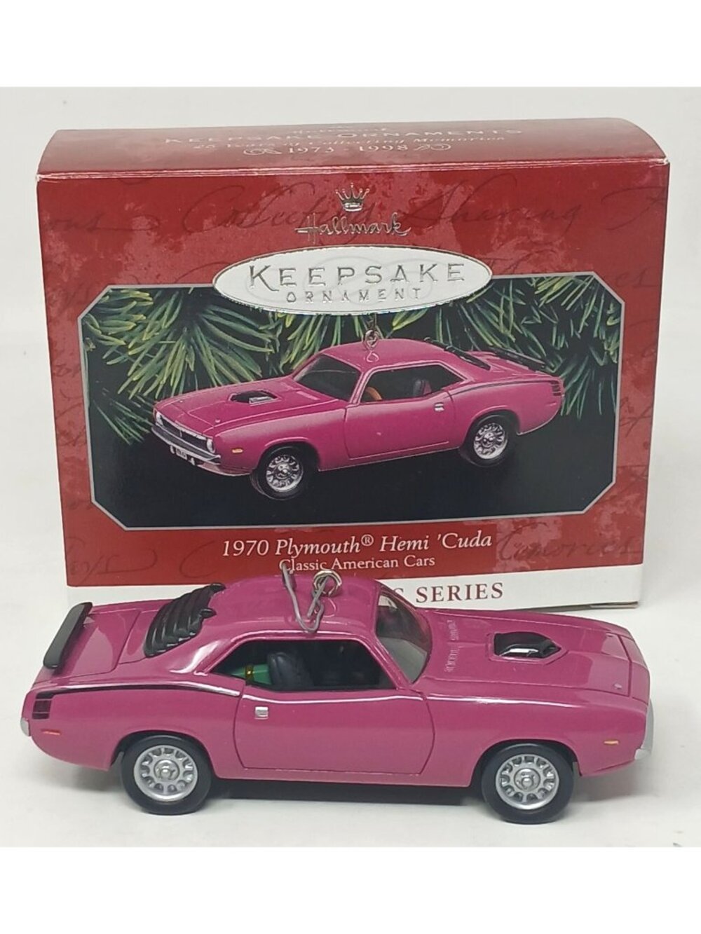 1970 Plymouth Hemi Cuda 1998 Hallmark Ornament Classic American Cars Series #D21